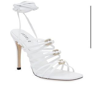Serena Uziyel - White Sandals - Catena Notte Leather Lace-Up Sandals - NWT